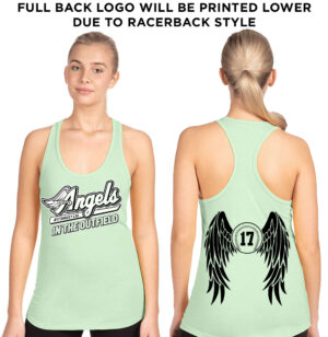 Angels in the Oufield Next Level Women’s Ideal Racerback Tank-Mint