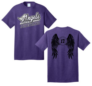 Angels in the Oufield Unisex Short Sleeve Tee-heather Purple