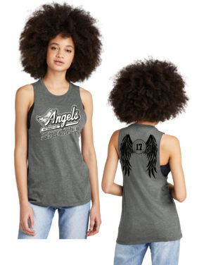 Angels in the Oufield District Women’s Perfect Tri Muscle Tank-Heathered Charcoal