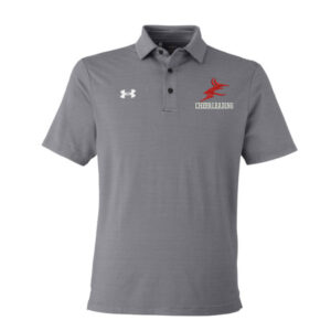 Allen Red Devils Cheer Under Armour Men DRIVE Team Stripe Premium Polo – BLACK