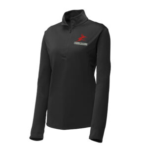 Allen Red Devils Cheer Sport Tek Ladies PosiCharge Competitor 1/4 Zip Pullover-Black