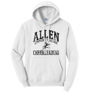 Allen Red Devils Cheer Unisex Fleece Hooded Sweatshirt-White