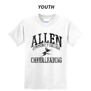 Allen Red Devils Cheer Youth Short Sleeve Tee-White