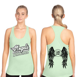 Angels Outfield Next Level Women’s Ideal Racerback Tank-Mint