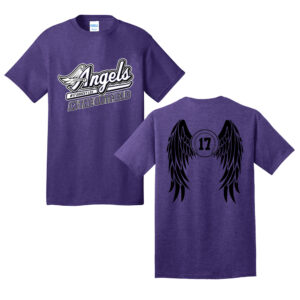 Angels Outfield Unisex Short Sleeve Tee-heather Purple