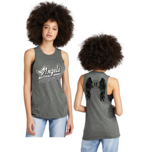Angels Outfield District Women’s Perfect Tri Muscle Tank-Heathered Charcoal