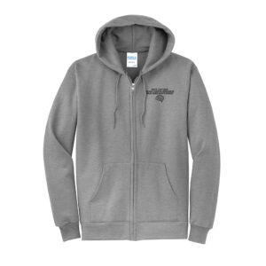 Brain Cancer Awareness Unisex Core Fleece Full Zip Hooded Sweatshirt-Athletic Heather