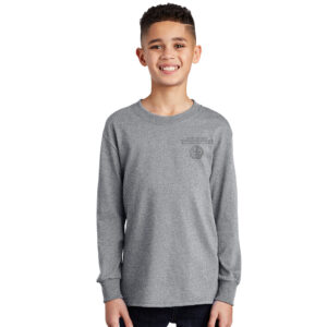 Brain Cancer Awareness Youth Cotton Long Sleeve Tee-Athletic Heather