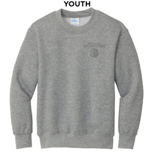 Brain Cancer Awareness Youth Fleece Crewneck Sweatshirt-Athletic Heather