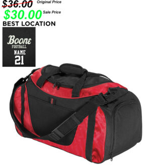 Boone Football PG Port Authority Small Duffel-Red/Black