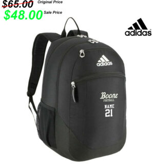 Boone Football PG Adidas Striker II Team Backpack -Black