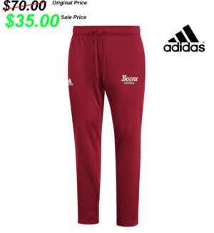 Boone Football PG Adidas  Men TEAM ISSUE  Tappered  sweat pants -POWER RED (large, extar large only)