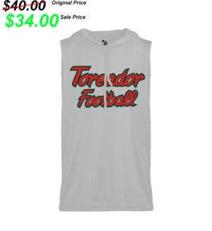 Boone Football PG Badger B-Core Sleeveless Hood Tee Men-Silver