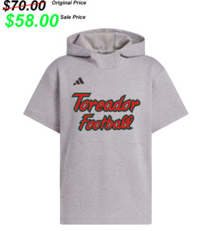 Boone Football PG Adidas  Dugout NWV Short Sleeve Hoodie-Medium Grey