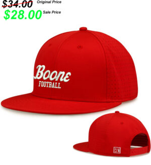 Boone Football PG The Game Perforated GameChanger Snapback Cap-Red