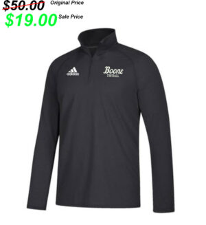 Boone Football PG Adidas Ultimate  1/4 zip Tee – BLACK (S, 3X only)