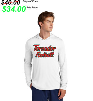 Boone Football PG Sport-Tek Men Posi-UV Pro Long Sleeve Hoodie-White