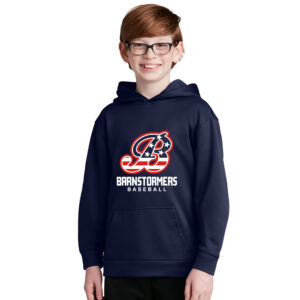 Barnstormer BB Sport-Tek youth Sport Wick Fleece Hooded Pullover-Navy