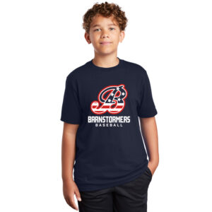 Barnstormer BB Port and Company Youth Performance Blend Tee-Deep Navy