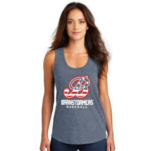 Barnstormer BB District Made Ladies Perfect Tri Racerback Tank-Navy Frost