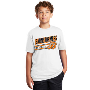 Barnstormer BB Port and Company Youth Performance Blend Tee-white