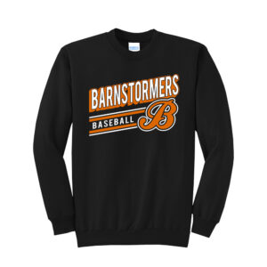 Barnstormer BB Unisex Fleece Crewneck Sweatshirt-Black