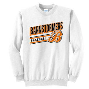 Barnstormer BB Unisex Fleece Crewneck Sweatshirt-White