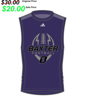 Baxter Football PG PG adidas Men’s Techfit Sleeveless Tee-Purple