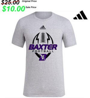 Baxter Football PG PG Adidas Fresh Badge Sport Unisex Short Sleeve 100% Cotton Tee-Grey Heather