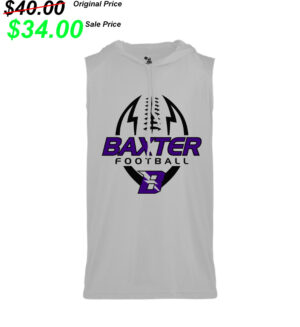 Baxter Football PG Badger B-Core Sleeveless Hood Tee Men-Silver