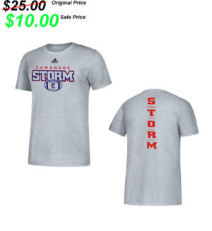 Camanche Football PG PG Adidas Fresh Badge Sport Unisex Short Sleeve 100% Cotton Tee-Grey Heather
