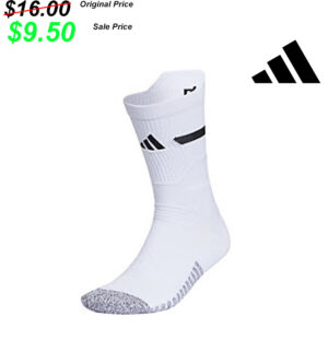 Camanche Football PG PG Adidas adizero 2 Football Cushioned Crew Sock (pair) – White
