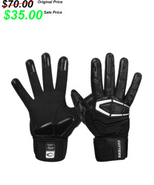 Camanche Football PG PG Cutters THE FORCE 3.0 Padded Lineman  Football Gloves (pair) BLACK size 3XL