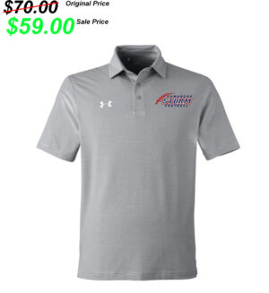 Camanche Football PG Under Armour DRIVE Team Stripe Premium Polo – Mod Grey (M-3x)