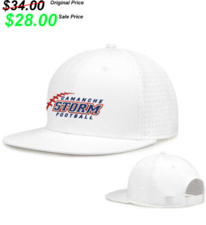 Camanche Football PG The Game Perforated GameChanger Snapback Cap-White