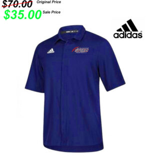 Camanche Football PG Adidas Team Iconic full button polo shirt   – Royal (limited Edition)