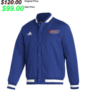 Camanche Football PG Adidas lined dugout / sideline jacket ROYAL/White