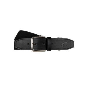 Clinton BB TG Adams VARSITY Elastic Baseball Belt 1 1/2″ w/synthetic leather tab-Black
