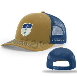 CDA Richardson Trucker Mesh Cap Splite-Biscuit True Blue Embroidery