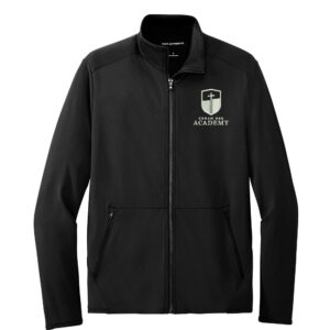 CDA Port Authority men Accord Stretch Fleece Full-Zip-Black Embroidery