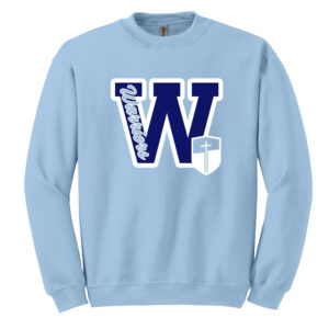 CDA Unisex Fleece Crewneck Sweatshirt-Light Blue Screen Print