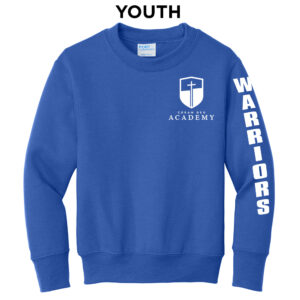 CDA Youth Fleece Crewneck Sweatshirt-Royal Screen Print