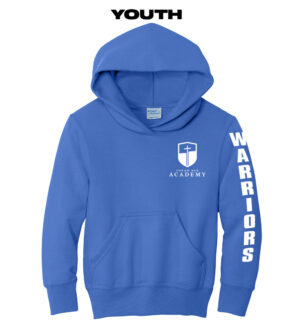 CDA Youth Fleece Hooded Sweatshirt-Royal Screen Print