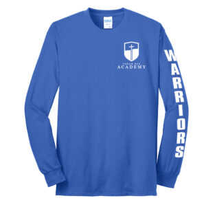 CDA Unisex Cotton Long Sleeve Tee-Royal Screen Print