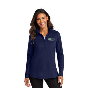 Clover Hills Employee Port Authority Ladies C-FREE Double Knit 1/4-Zip-Navy