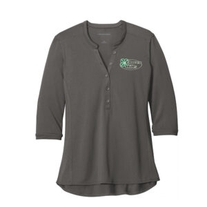Clover Hills Employee Port Authority Ladies UV Choice Pique Henley-Sterling Grey