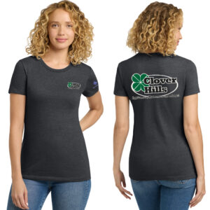 Clover Hills Employee Rah Rah Next Level Ladies’ CVC Crew-Charcoal