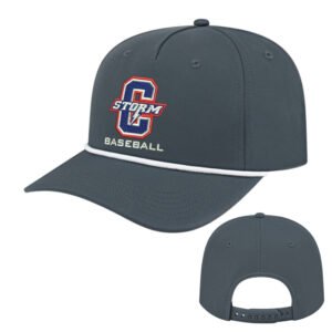 Camanche Baseball Cap America Athletic Rope Cap-Charcoal/White