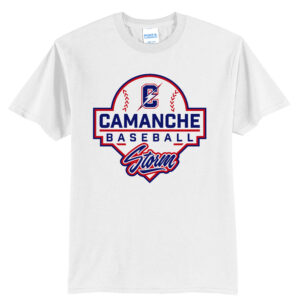 Camanche Baseball Unisex Short Sleeve Tee-White