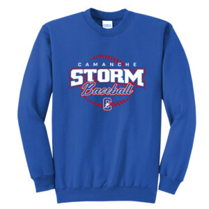 Camanche Baseball Unisex Core Fleece Crewneck Sweatshirt-Royal